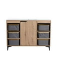 thumbnail image 3 of 48 in. Single Vanity in Natural Finish with Solid Surface Resin White Sink, 3 of 18