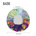 thumbnail image 6 of Kdxio Spring Flower Seasonal Print Shower Cap for Women,Elastic and Reusable,Double Waterproof Layers Bathing Hat, 6 of 9