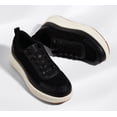 thumbnail image 6 of LUCKY STEP Fashion Chunky Braided Uppers Uppers Sneakers Platform Casual Shoes,Black Knit,Womens, 6 of 10