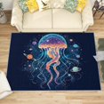 thumbnail image 1 of 4x5 Rug, Jellyfish Rug Washable Non Slip Soft for Living Room Bedroom, Galaxy Planet Area Rug, Ocean Animal Carpet, Jellyfish Home Decor & Gifts, 1 of 7
