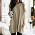 thumbnail image 2 of EDFBUYKRS Womens Long Sleeve Shirt for Women Fashion V Neck Sweater Tunic Tops Dressy Casual Work Blouse Fall Winter Clothing Xxxxl, 2 of 5