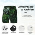 thumbnail image 5 of Balery Lush Foliage Green Plant Mens Swim Trunks Swim Shorts for Men Quick Dry Inseam Beach Shorts with Compression Liner Pocket-Small, 5 of 9