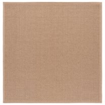 SAFAVIEH Atrium Sisal Langston Solid Indoor/Outdoor Area Rug, Beige, 6'7" x 6'7" Square