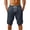 Navy, variant on CIAKGIAF Mens Shorts 5 Inch with Pockets Drawstring Linen Solid Color Fashion Casual Beige Shorts,Size L