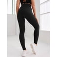 thumbnail image 6 of Outfmvch Leggings for Women Butt Lifting Leggings Athletic Gym Workout Pants Gym Clothes for Woman Bootcut Pants for Women High Waisted Compression Workout Leggings Tummy Control Black L, 6 of 7
