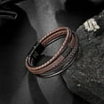 thumbnail image 2 of Speroto Mens Bracelet, Adjustable Mens Leather Bracelet with Stainless Steel Clasp, Multi-Layer Braided Genuine Leather Bracelet for Men and Women, 2 of 6