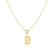 Jewelry Atelier Gold-Filled Initial Necklace for Women – Layered Initial Necklace with A-Z Pendant – 14k Gold-Filled Paperclip Chain– Cute Layered Gold Choker – Gold Jewelry for Women