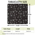 thumbnail image 2 of Black Gothic Sun Moon Eye Pattern Square Fitted Tablecloth with Elastic Edge,Square Table Cover,Washable Elastic Table Cover for Home Kitchen Party Decor 36"x36", 2 of 6