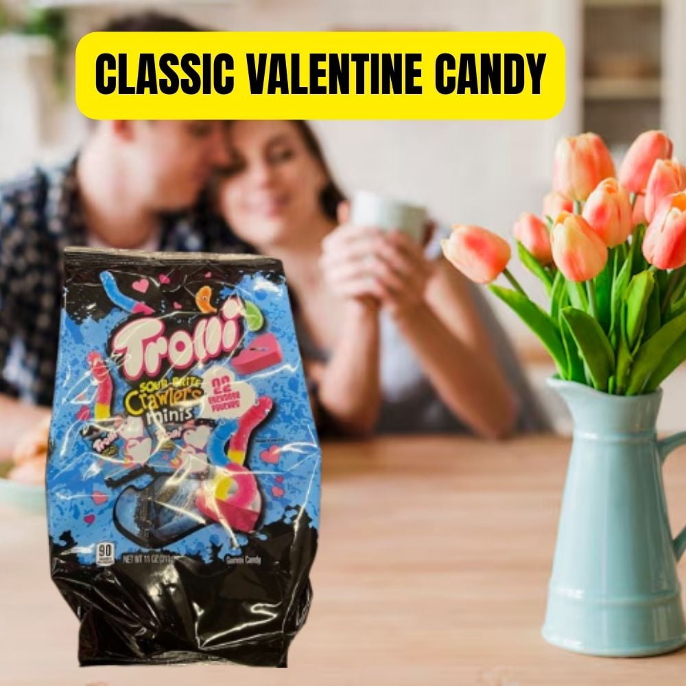 Trolli Sour Brite Crawlers minis, 1 pack Game Candy with LaPrima Morceau Bonbon Bonus