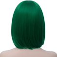 thumbnail image 2 of Pelucas verdes cortas para mujer, peluca de pelo Bob verde de 12 pulgadas con flequillo, N, 2 of 4