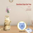 thumbnail image 5 of Feather Teaser Cat Toy Retractable Feather Cat Teaser with Suction Cup Interactive Teaser for Kitten Cats - Blue, 5 of 8