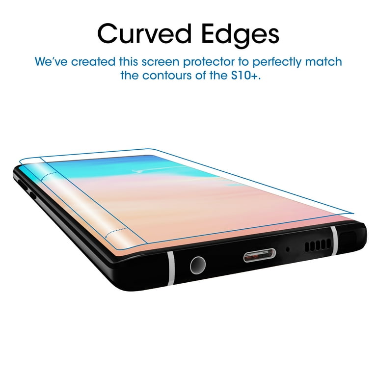 amFilm Galaxy S10 Plus Screen Protector (2 Pack), UV Gel