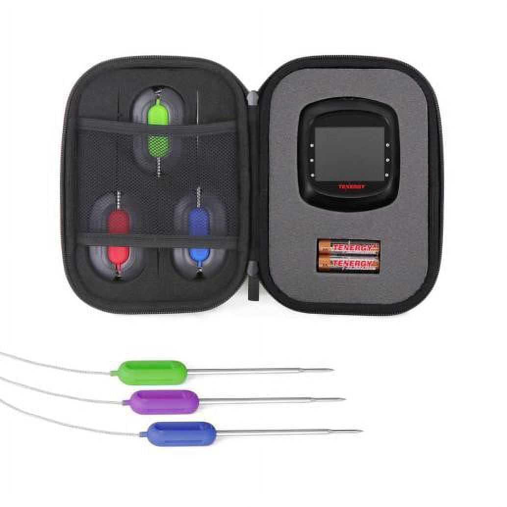 Tenergy Solis Digital Meat Thermometer, Bluetooth Smart BBQ Thermometer with 6 Probes, Large LCD Display