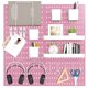 thumbnail image 1 of Kit combinado de tableros perforados VEOFEMLEA con 4 tableros perforados y 20 accesorios, 1 of 7