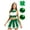 Green, variant on Haitryli Women's Cheer Leader Costume Crop Top with Pleated Mini Skirt Cheerleading Outfit Green S