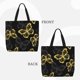 thumbnail image 2 of Fotbe Golden Glitter Butterflies Bolsa Tote con Estampado para Mujer, Bolsos con Cremallera, Bolsa de Hombro Casual de Gran Capacidad con Bolsillos Internos, 2 of 7
