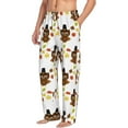 thumbnail image 2 of Goofa Colorful maple leaf owl Pattern Printed Soft Pajama Pants for Men, Wide Leg Comfy Casual Lounge Yoga Pants-Medium, 2 of 9