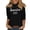 Black, variant on Women's T-Shirts America 250 Patriotic We The People Graphic Crew Neck 3/4 Sleeve Top