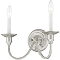 thumbnail image 4 of 13 inch 2 Light Brushed Nickel Wall Sconce with Steel base material, 4 of 7