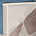 thumbnail image 5 of SAFAVIEH Courtyard Becky Geometric Indoor/Outdoor Area Rug, Blue/Beige, 5'3" x 5'3" Round, 5 of 8