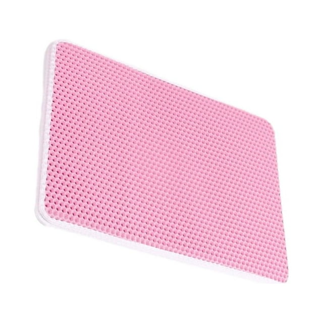 Billuyoard ABS cómodo y caja de arena estera lugar acogedor para gato accesorios para gatos estera para arena para gatos Sistemas de eliminación de arena para gatos Rosa 30*30cm