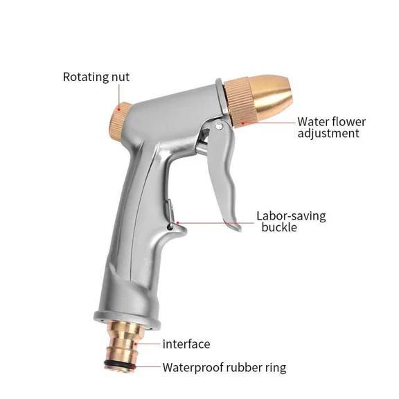 PURELY- High Pressure Power Washer Water Spray Gun Nozzle Wand Garden Hose Car Wash Tool