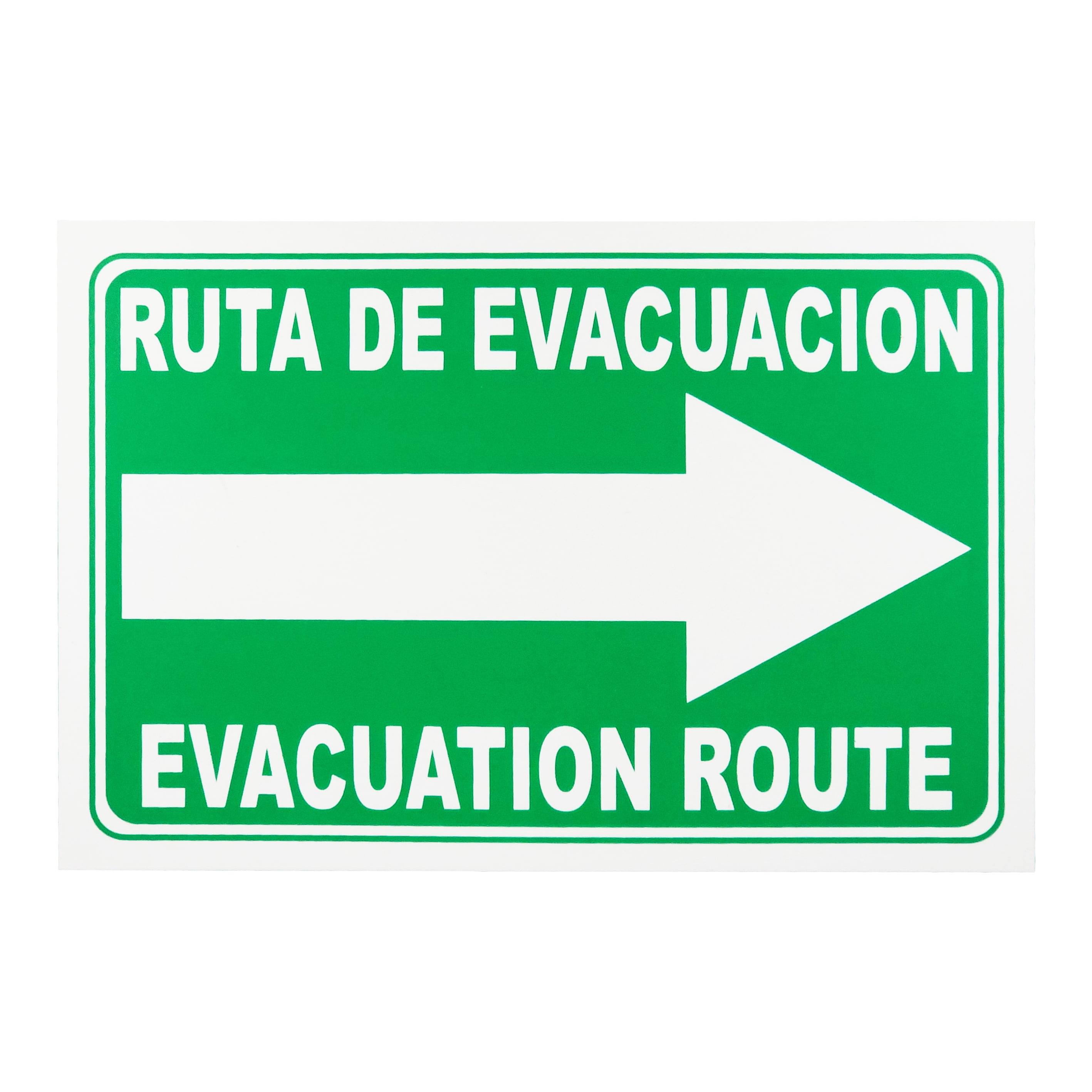 Señalamiento de Seguridad, Ruta de Evacuación DERECHA, 20x30