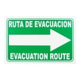thumbnail image 1 of Señalamiento de Seguridad, Ruta de Evacuación DERECHA, 20x30 cm, Español - Inglés., 1 of 3