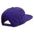 thumbnail image 4 of Fear Nothing Embroidered Wool Blend Flat Visor Pro Style Snapback Cap - Purple OSFM, 4 of 5