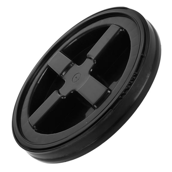 FESTFENDS 1Pcs Black Round Plastic Bucket Lid for Car Wash Bucket and Fishing Storage 31.00X31.00X3.80CM