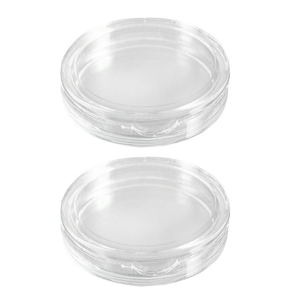 20 Pcs Small Round Transparent Plastic Coin Capsules Box 24mm & 35mm