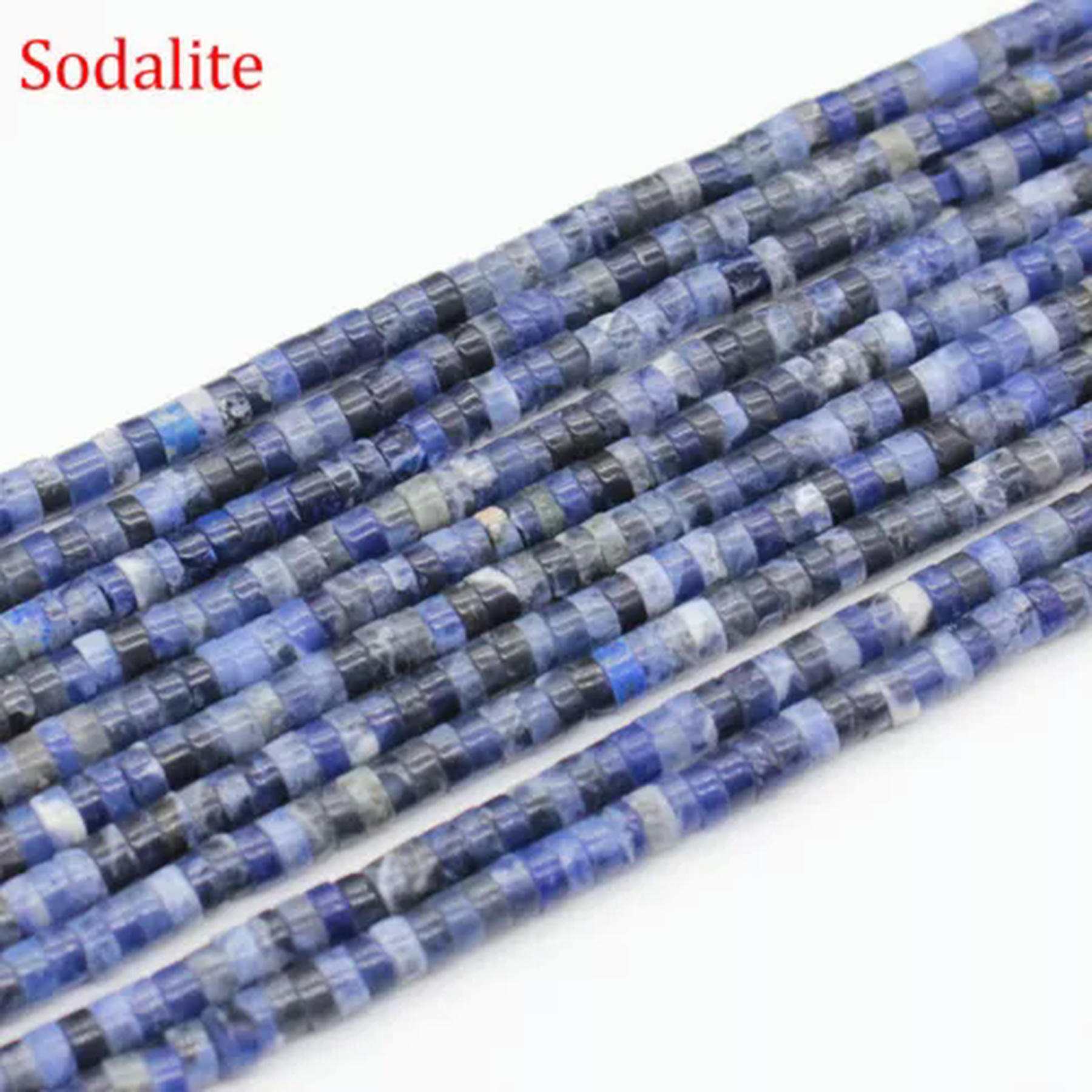 2x4mm Assorted Gemstones Rondelle Crystal Spacer Loose Beads for Jewelry Making