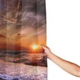 thumbnail image 3 of Waterproof Shower Curtains Sets for Bathroom Accessories with Red Orange Sunrise Beach Printed,Beautiful Wide Fabric Toilet Curtain for Bathtub,Polyester Bath Blind Set With Hooks 72x72 Inch, 3 of 7