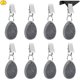 thumbnail image 1 of Pesas para mantel, 8 piezas Pesas para mantel de piedra con clip, Pesas para mantel de mármol, Colgante para mantel, Clip para mantel de piedra para exteriores, camping, picnic, fiesta y jardín, 1 of 4