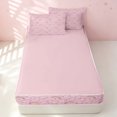 thumbnail image 4 of Erosebridal Kawaii Rainbow Zipper Twin Comforter Sets with Fitted Sheet and 2 Pillowcases, Cute Love Heart Zipper Bedding Set, Pink Reversible, Blush Rainbow, Pink Reversible, 4 of 7