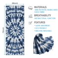 thumbnail image 2 of Blue White Tie Dye Mandala Pattern Hot Yoga Mat Towel Non Slip for Hot Yoga - Quick-Drying Yoga Mat Cover with 4 Corner Pockets with Travel Bag - Hot Yoga Towel Non Slip 74"x26", 2 of 6