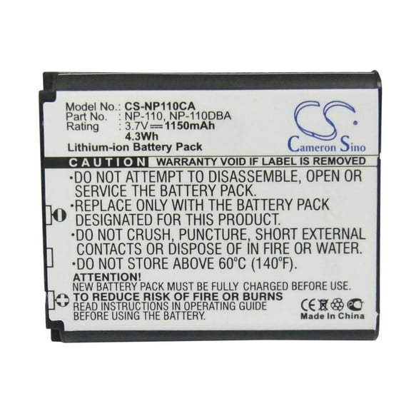Replacement Battery For Casio 3.7v 1150mAh Camera Battery