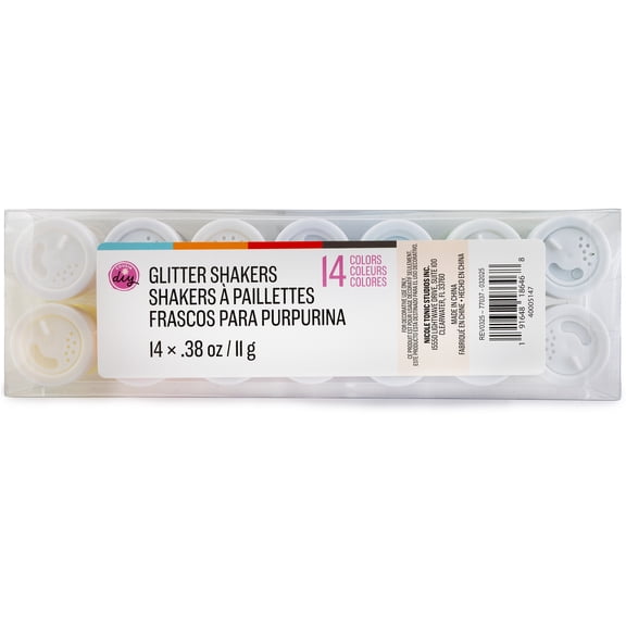 CousinDIY Fine Cut Glitter Shakers 0.38oz (11g) 14/Pkg-Multi-Colored