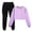 D352-Purple, variant on FYDUU Girls 2Pcs Fall Winter Outfit Girls Clothes 2 Piece Outfits Solid Color Long Sleeve Pullover Sweatshirts Sweatpants Outfit Kids Sweatsuit Sets 4-5 Years