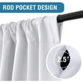 thumbnail image 3 of Blackout Tie Up Shade Curtains, Bedroom Window Shade Room Darkening Light Filter Shade Drapes Rings Up, Valance Elegant for Home Decoration (White 31 x 47 Inches), 3 of 7