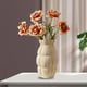 thumbnail image 3 of Jarrón de cerámica con flores, escultura, maceta, contenedor para flores secas, jarrón decorativo Beige, 3 of 9