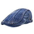 thumbnail image 3 of Gorra vaquera plana para hombre y mujer, vintage, lavada, Gatsby Newsboy, 3 of 3