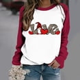 thumbnail image 1 of Qertyioot Sweat-shirt Valentine pour Femme, Imprimé Manches Longues Blouse Col Rond Tunique Décontractée, 1 of 3