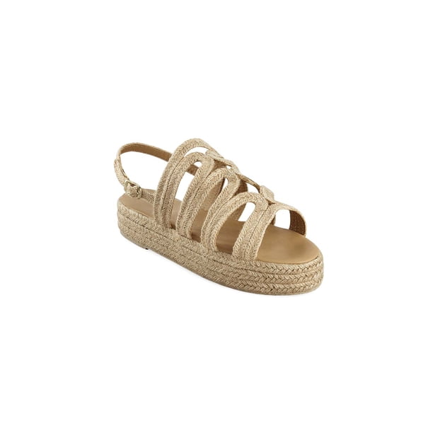 Sandalia Con Plataforma De Yute Producto Artesanal Mundo Terra 031300