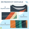 thumbnail image 2 of FORMRS Boys Rash Guard Short Sleeves Swim Shirt Quick Dry UPF 50+ Sun Protection, Sizes 3-12T, Retro Stripes, 2 of 6