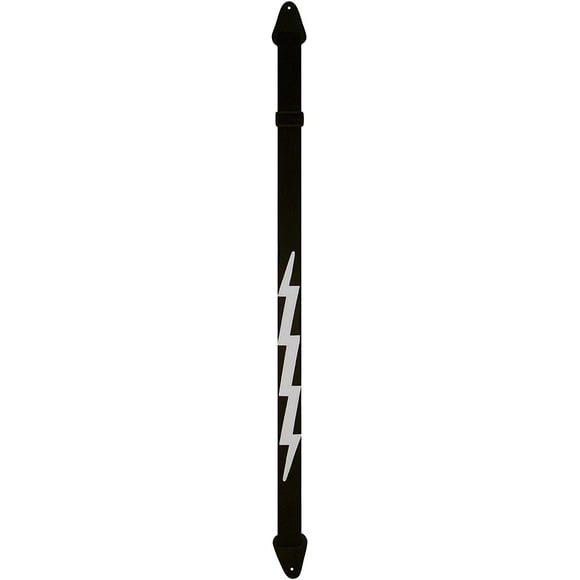 Perri's Leathers NWSLB-234 Sangles de Guitare en Nylon, Noir avec Éclair