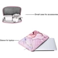 thumbnail image 2 of Mosiso 13.3 inch Laptop Sleeve for MacBook Pro 14 inch M4 M3 M2 M1 Lenovo Dell HP Asus Acer, Protective Neoprene Notebook Bag with Small Case, Pink Marble, 2 of 7