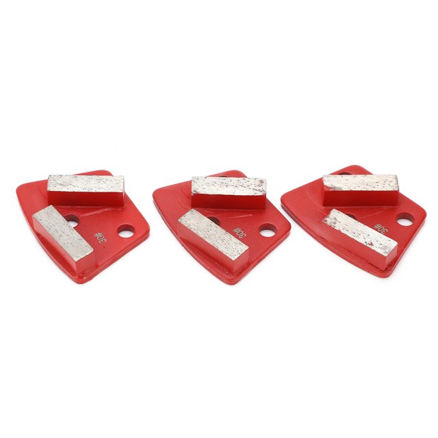 Zapatos de pulido de diamante de hormigón, zapatos de pulido de diamante de 3 piezas Zapatos de pulido de diamante trapezoidales Bloque de pulido de diamante optimizado para la excelencia VoborMX herramienta