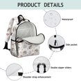 thumbnail image 4 of Hedgehog and Flower White Pattern Cute School Backpack Bag for School with Padded Back and Adjustable Shoulder Straps 15.25"x11.5"x5.25", 4 of 5