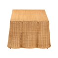 thumbnail image 3 of bali & pari Palm Scalloped Rattan Coffee Table Light Honey, 3 of 7